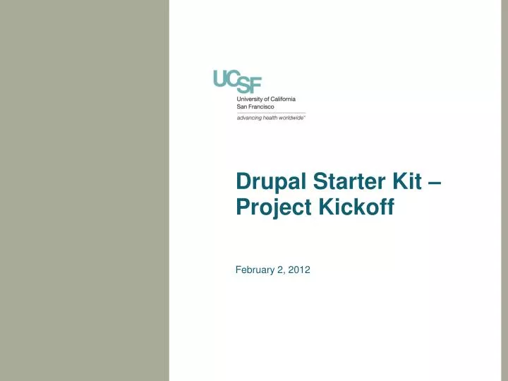 drupal starter kit project kickoff