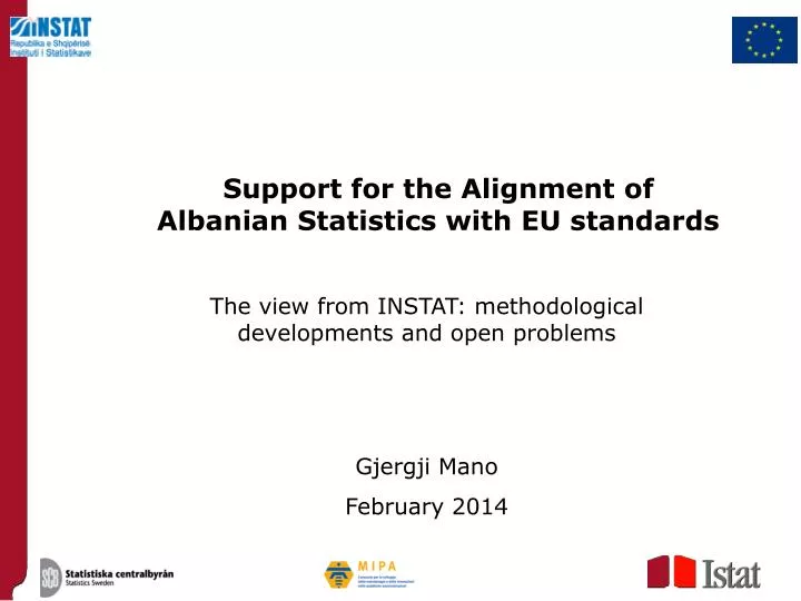 support for the alignment of albanian statistics with eu standards
