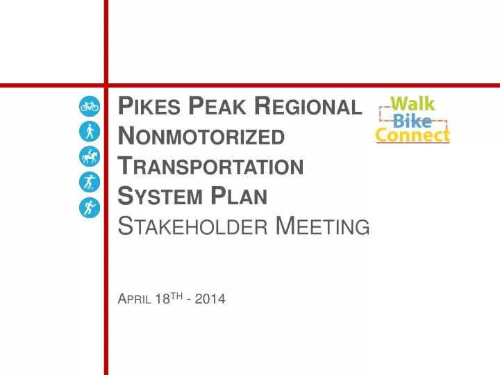 pikes peak regional nonmotorized transportation system plan stakeholder meeting