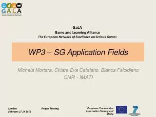 WP3 – SG Application Fields