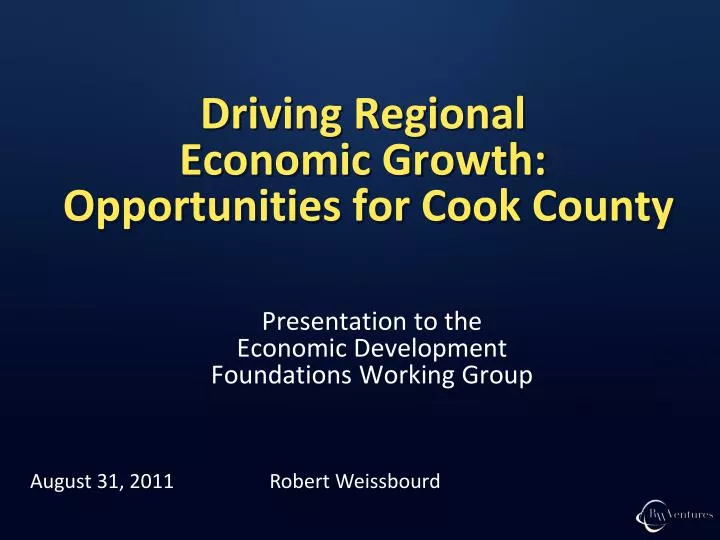 driving regional economic growth opportunities for cook county