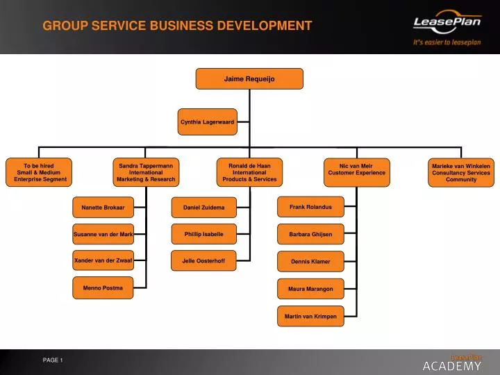 group service business development