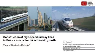 Construction of high-speed railway lines in Russia as a factor for economic growth