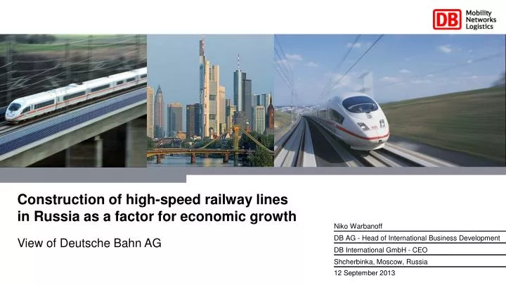 construction of high speed railway lines in russia as a factor for economic growth