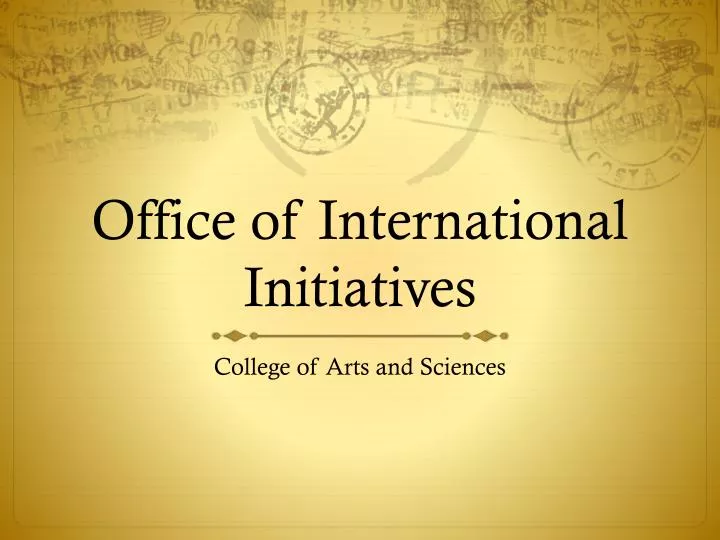 office of international initiatives