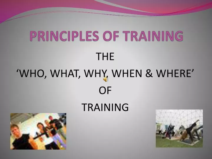 principles of training