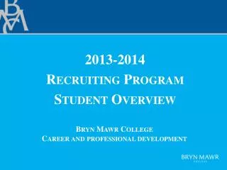 Bryn Mawr College Career and professional development