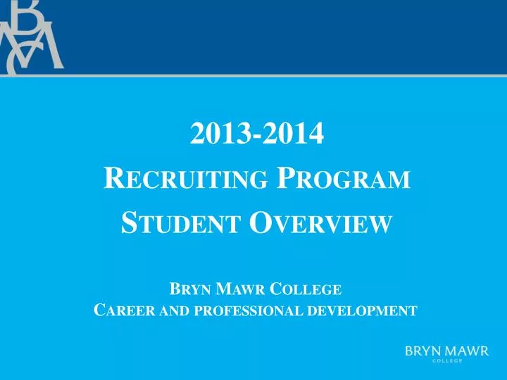 bryn mawr college career and professional development