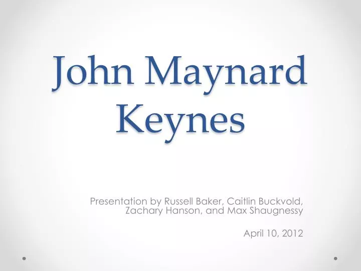 john maynard keynes