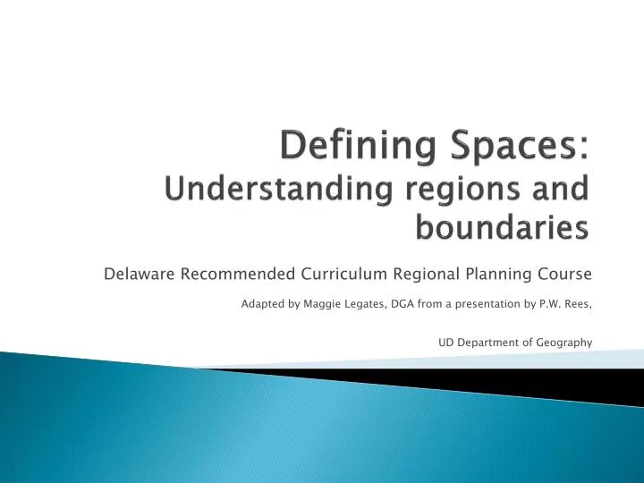 defining spaces understanding regions and boundaries