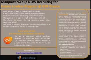 To apply for Future Leaders Program @ GSK Greece: Please register at https :// www . directch . com / GSKfl 2014