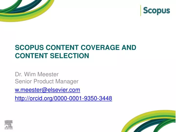 scopus content coverage and content selection