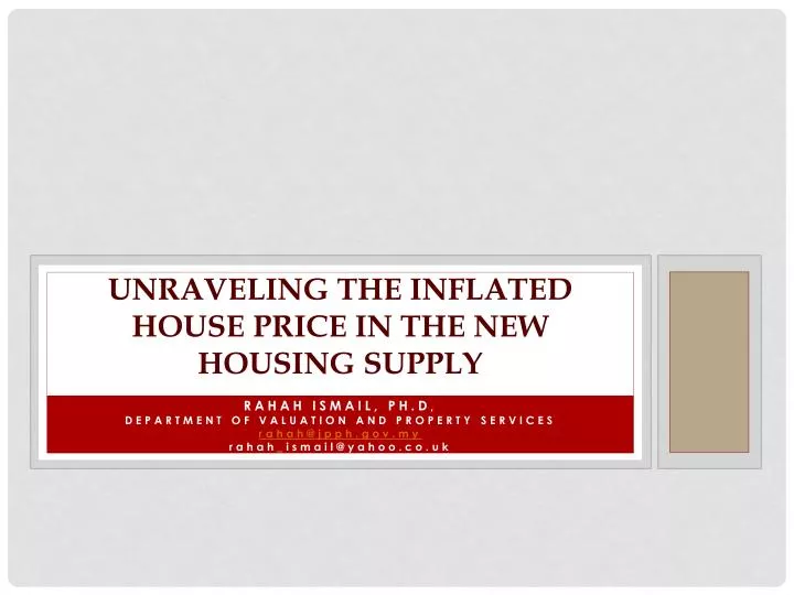 unraveling the inflated house price in the new housing supply