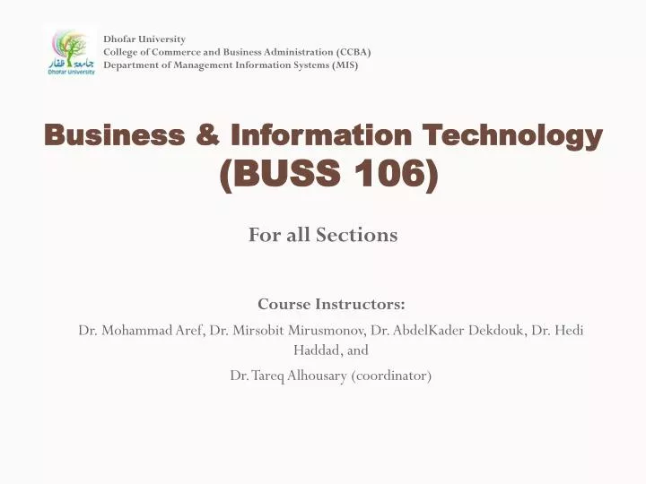business information technology buss 106