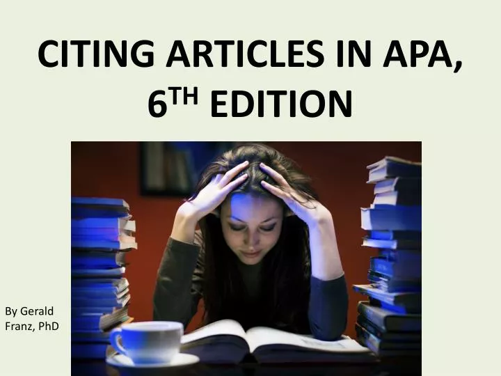 citing articles in apa 6 th edition