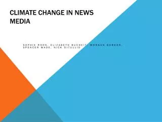 Climate change in news media