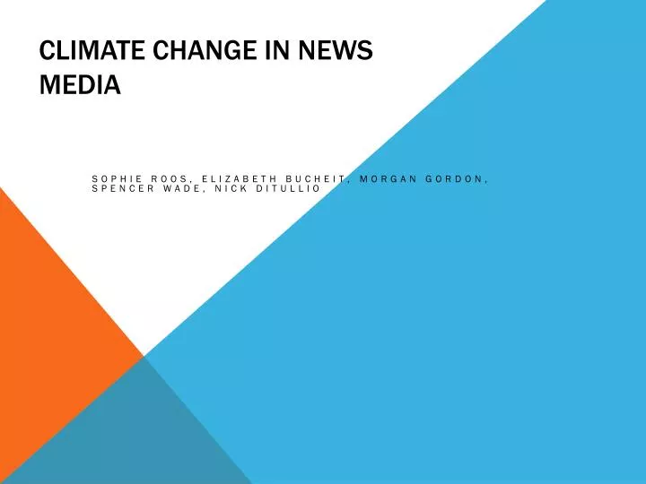 climate change in news media