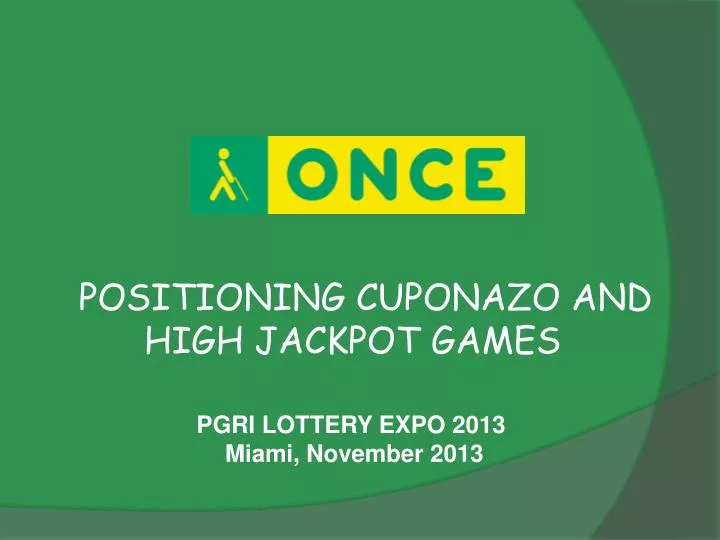 positioning cuponazo and high jackpot games