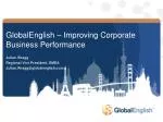 GlobalEnglish – Improving Corporate Business Performance - slide 1