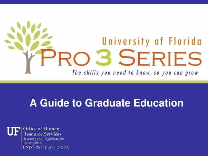 a guide to graduate education