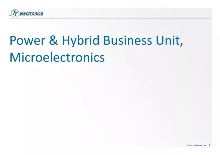 power hybrid business unit microelectronics