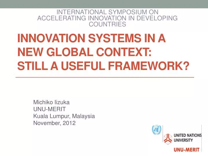 innovation systems in a new global context still a useful framework