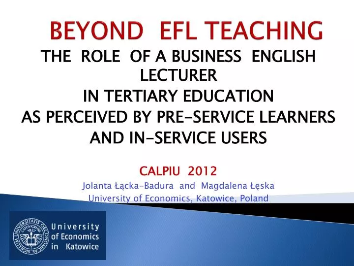 beyond efl teaching