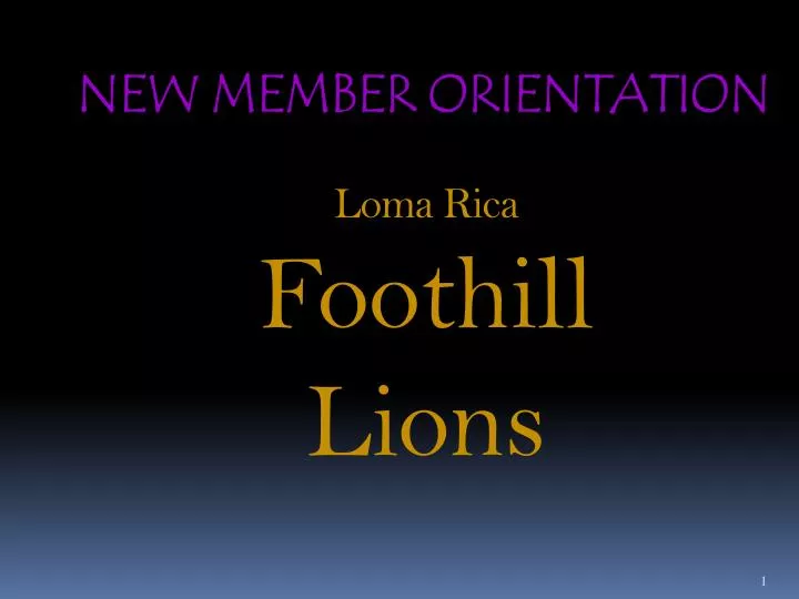 loma rica foothill lions