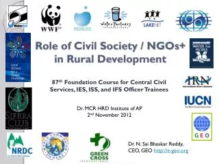 Role of Civil Society / NGOs+ in Rural Development