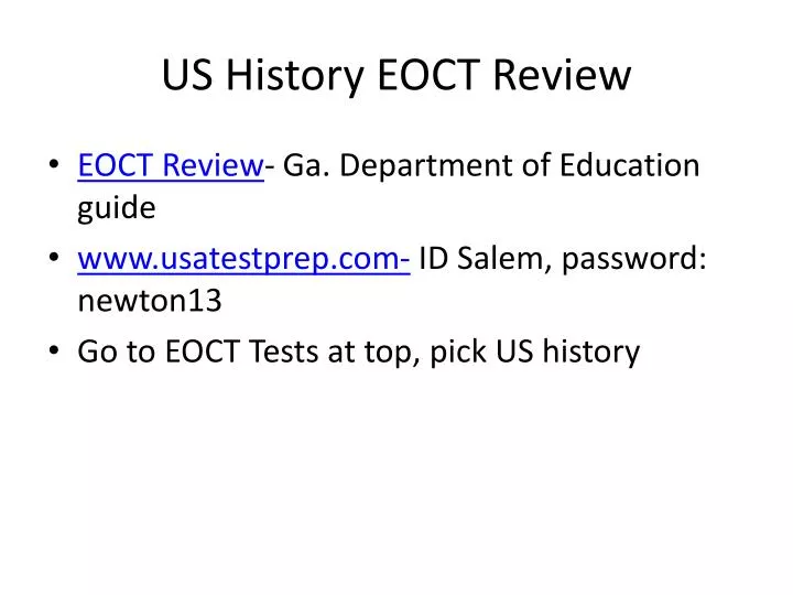 us history eoct review