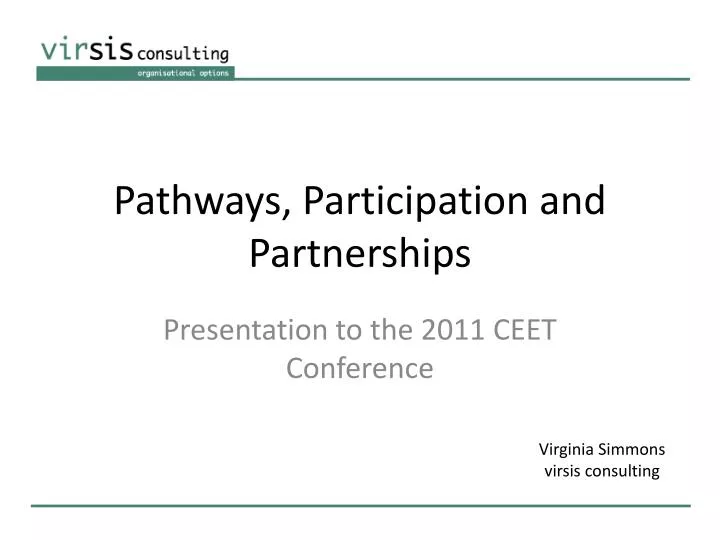 pathways participation and partnerships