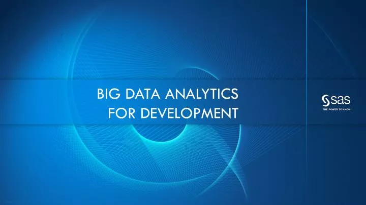big data analytics for development