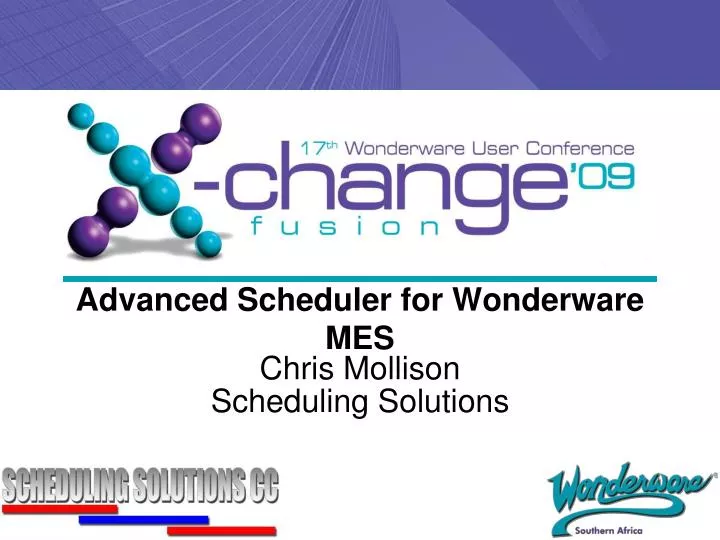advanced scheduler for wonderware mes