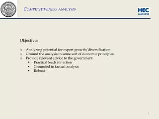 Competitiveness analysis