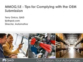 MMOG/LE - Tips for Complying with the OEM Submission