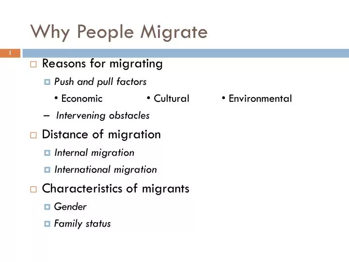 why people migrate