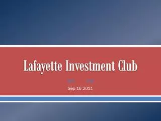 Lafayette Investment Club