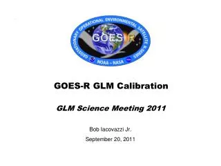GOES-R GLM Calibration