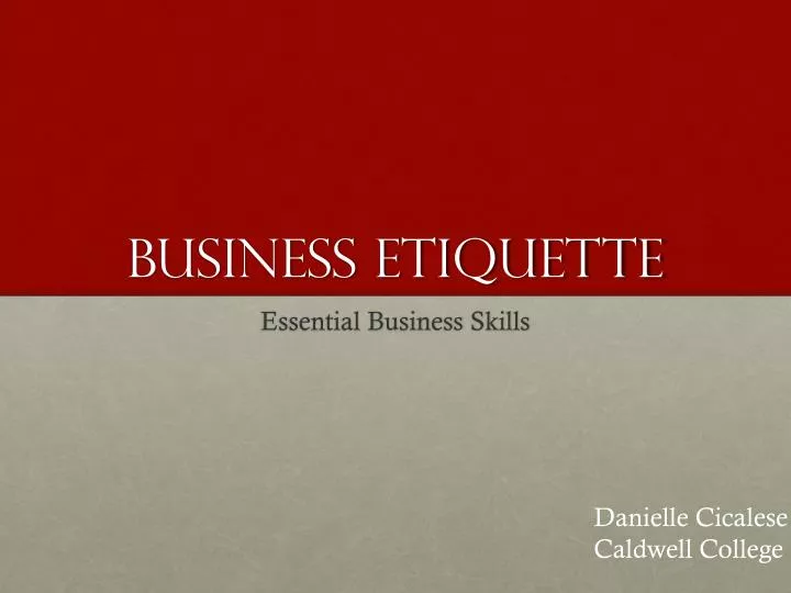 business etiquette