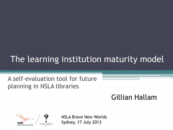 the learning institution maturity model