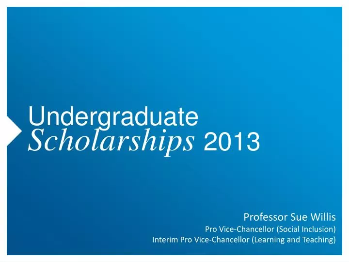 undergraduate scholarships 2013