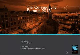 Car Connectivity Summit 2013