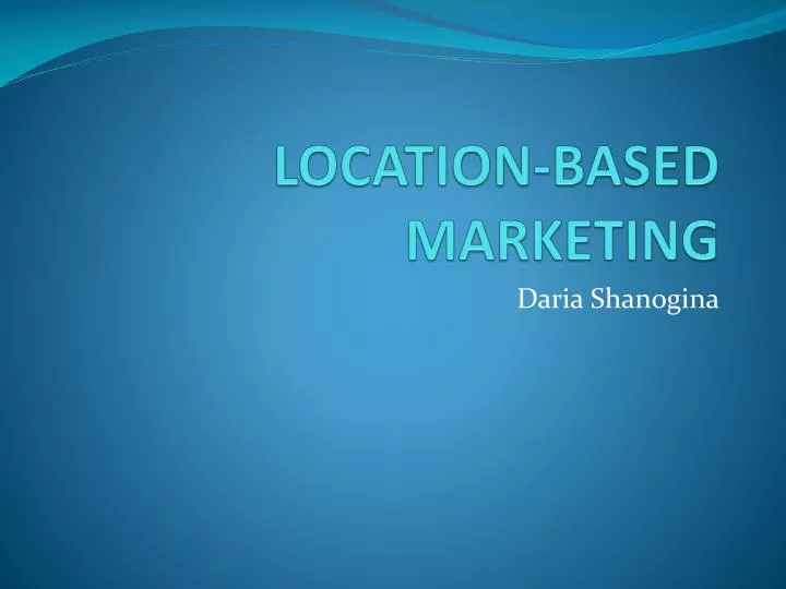 location based marketing