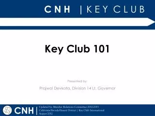 Key Club 101
