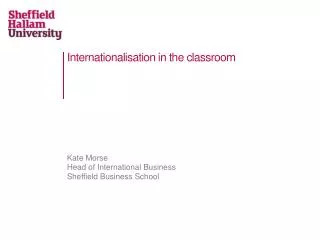 Internationalisation in the classroom