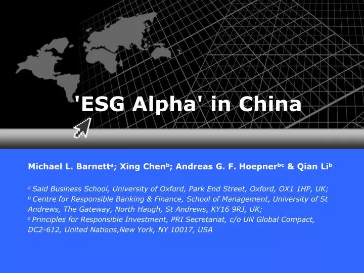 esg alpha in china