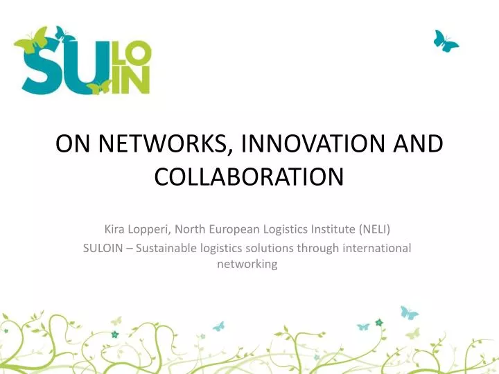 on networks innovation and collaboration