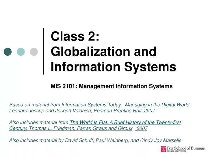 class 2 globalization and information systems