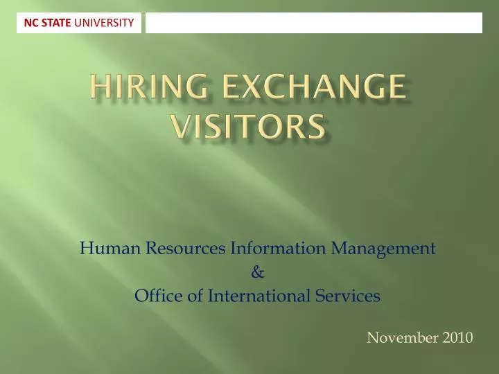 hiring exchange visitors