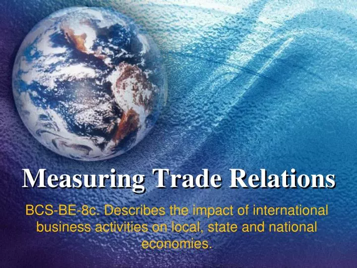 measuring trade relations